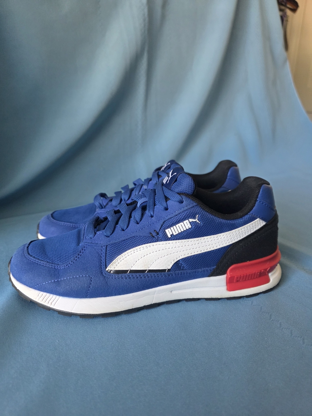 PUMA Graviton Jr Big Kids Sneakers Blue White Red 6C